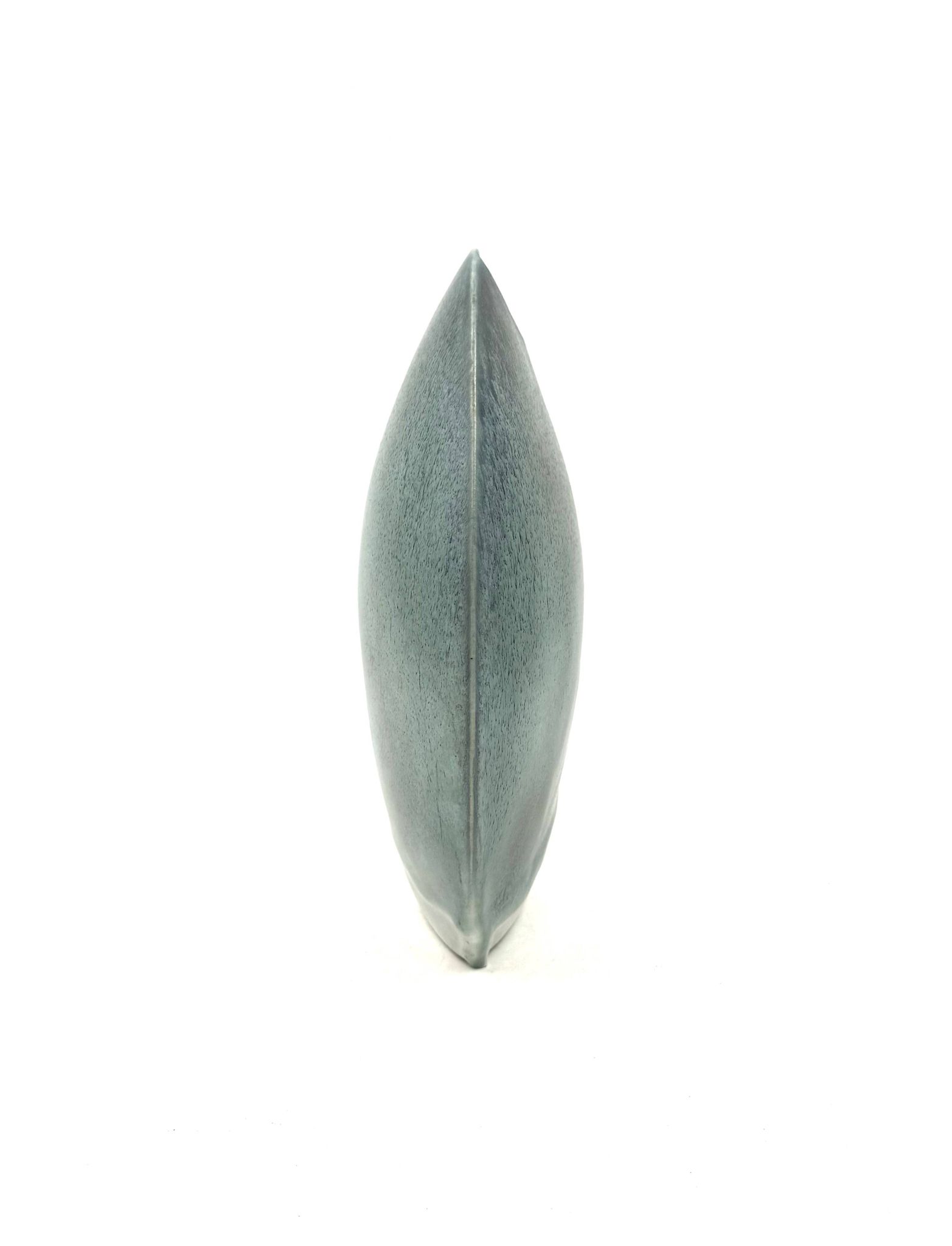 Mid-century modern blue ceramic solifleur vase, France 1970