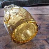 Amber bubble glass pitcher