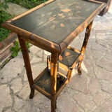 Antique bamboo side table