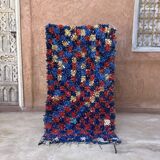 Colorful Boucherouite Moroccan rug - 86 x 152 cm