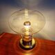 Space Age table lamp in brass and clear glass, 1960-70.
