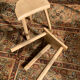 Paire de tabourets  bois brut