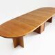 Vintage Danish Large Oval Extendable Dining Table XL 1960s