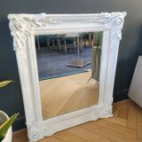 Antique mirror with painted wooden frame
