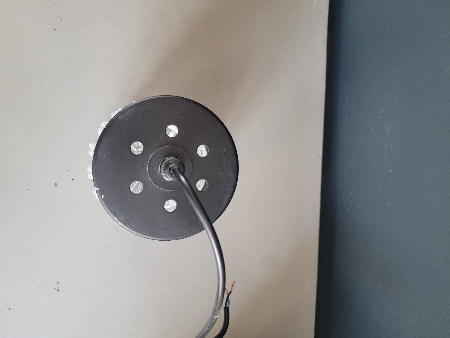 Vintage molded glass globe pendant light