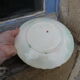 Ceramic plate dabbling old pink motifs