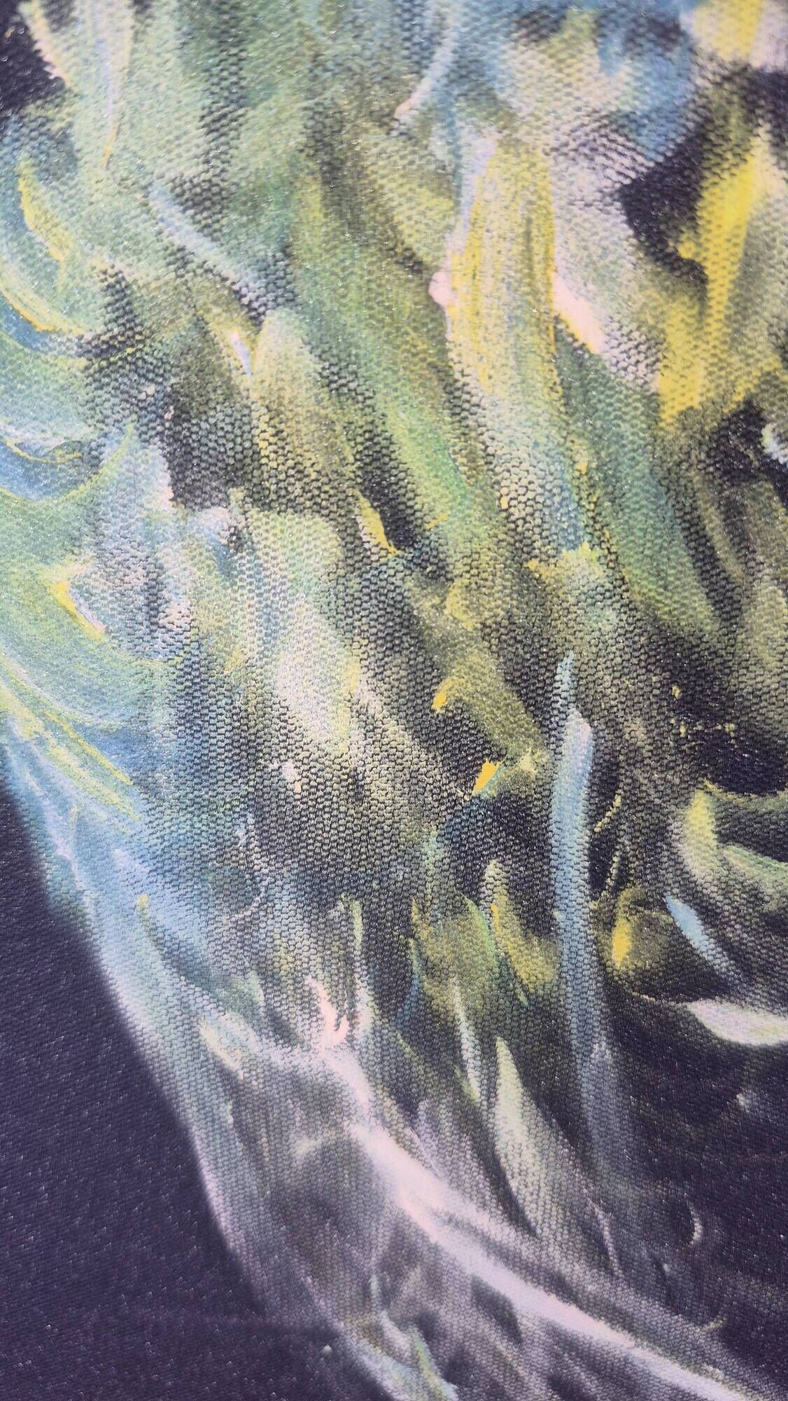 Painting on canvas depicting a phoenix, 1987