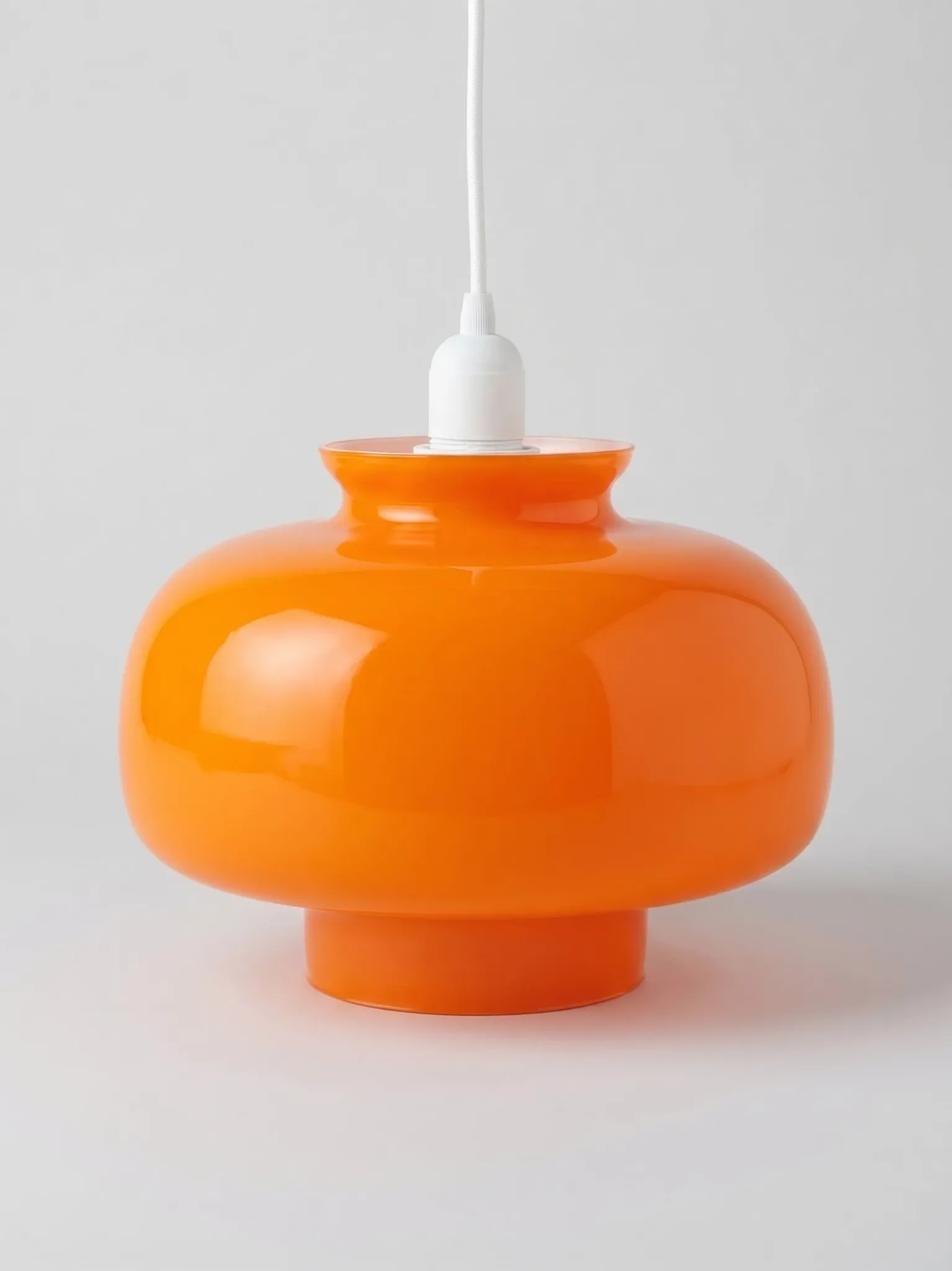 Vintage suspension in orange opaline - Space Age / Pop Art design year