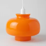 Vintage suspension in orange opaline - Space Age / Pop Art design year