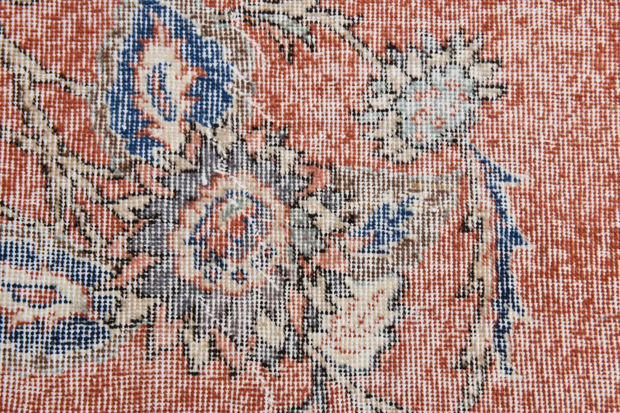 8x12 Persian Red & Blue Floral Persian Rug, Rugs For Living Room, 260x366Cm