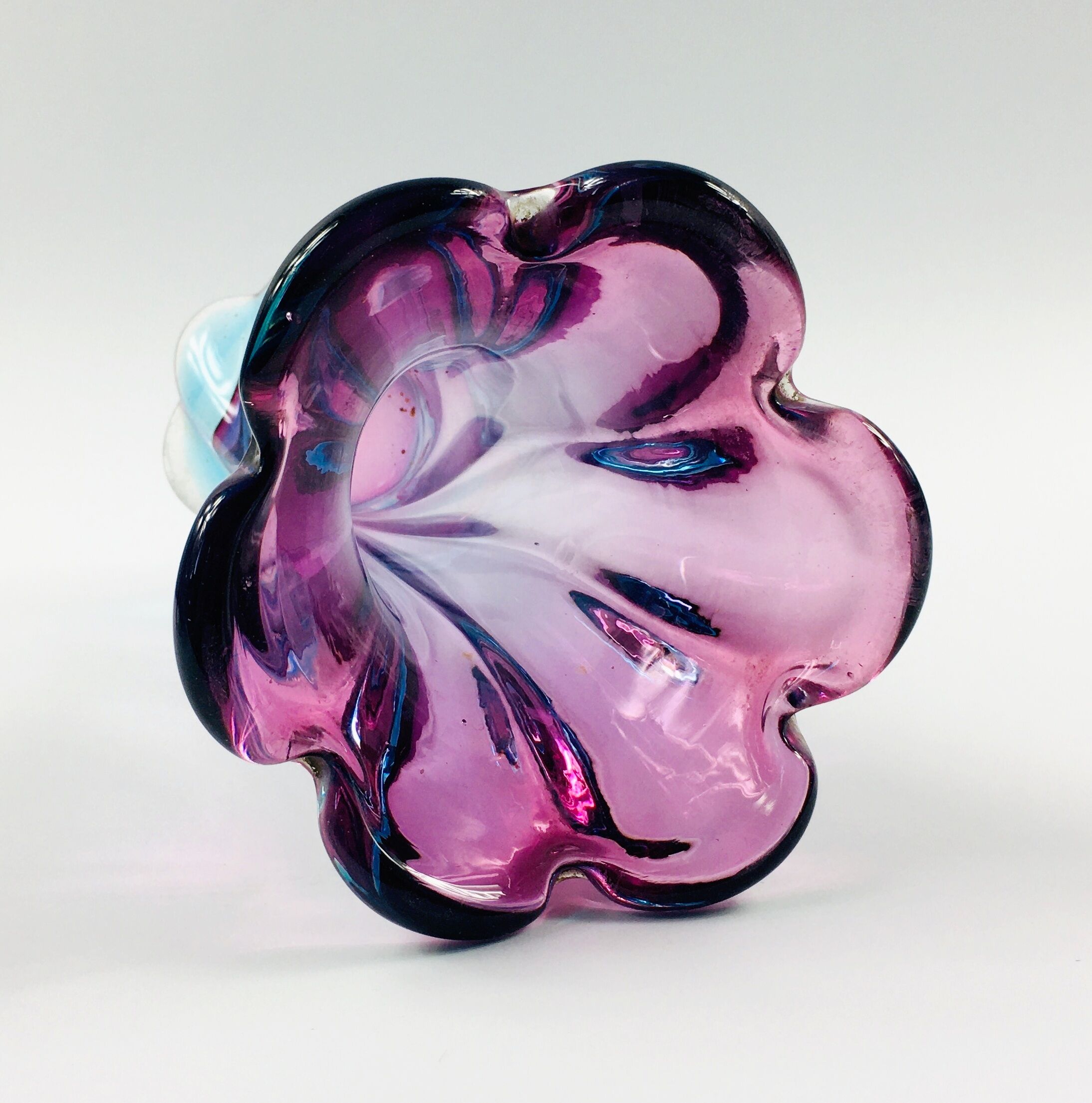 Mid-Century Twisted Murano Glass Vase from Made Murano Glass