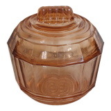 Vintage pink molded glass sweetener