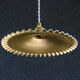 Old opaline pendant lamp painted white and gold - new cable and socket