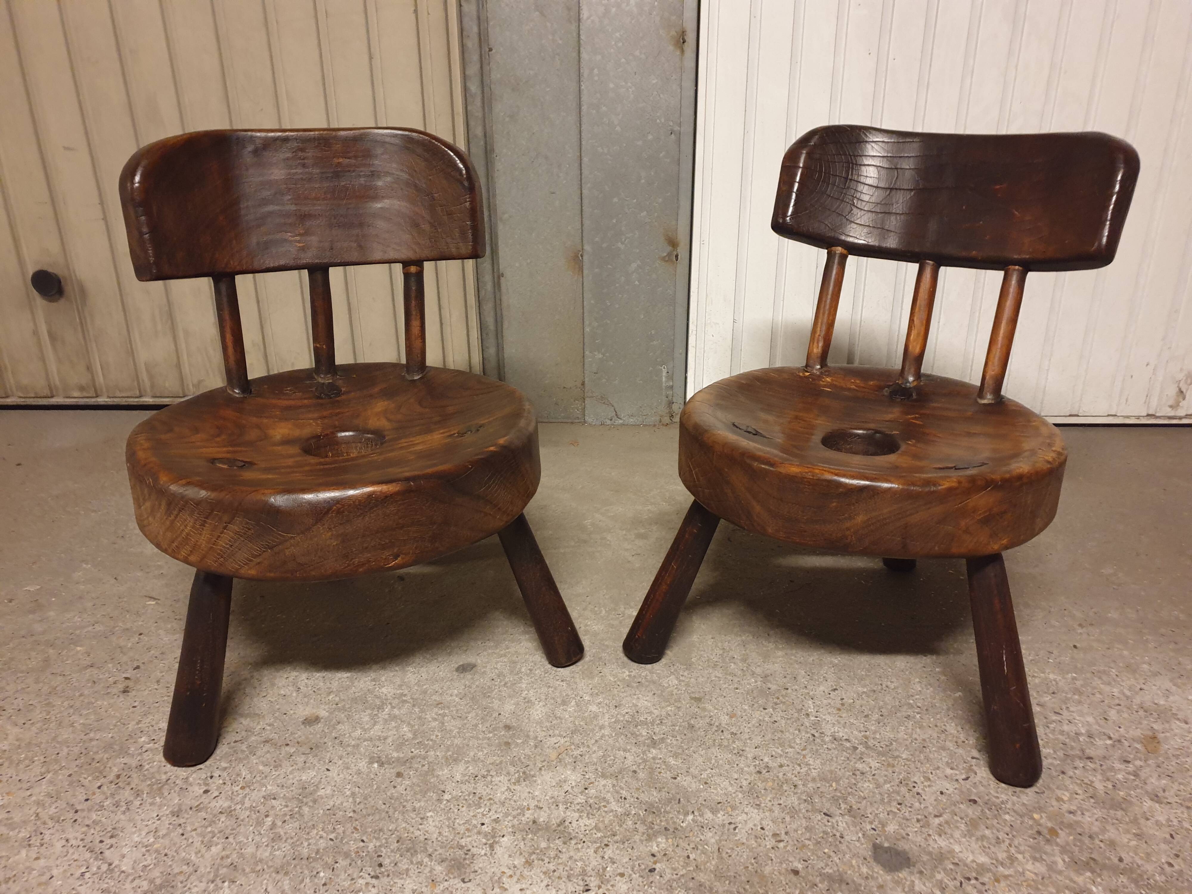Set of 4 Brutalist Brazil Mid-Century Chairs