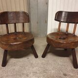 Ensemble de 4 chaises brutaliste Brésil Mid-Century