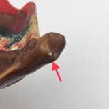 Glazed earthenware cup, signed Vallauris, France 1960s