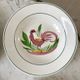 Lot of 5 hollow plates digoin sarreguemines model "rooster" years 40-50