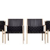 Gijs Bakker set of 4 ''Seatbelt'' Chairs 1978 Holland