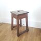 Ancien tabouret d'atelier en bois - 1940