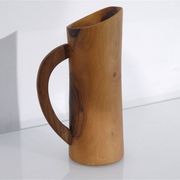 Vase à anse en olivier 1960