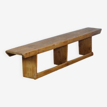 Rustic pine bench, circa 1950