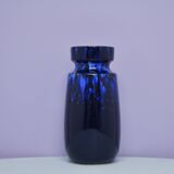 vintage blue shiny West Germany vase Scheurich