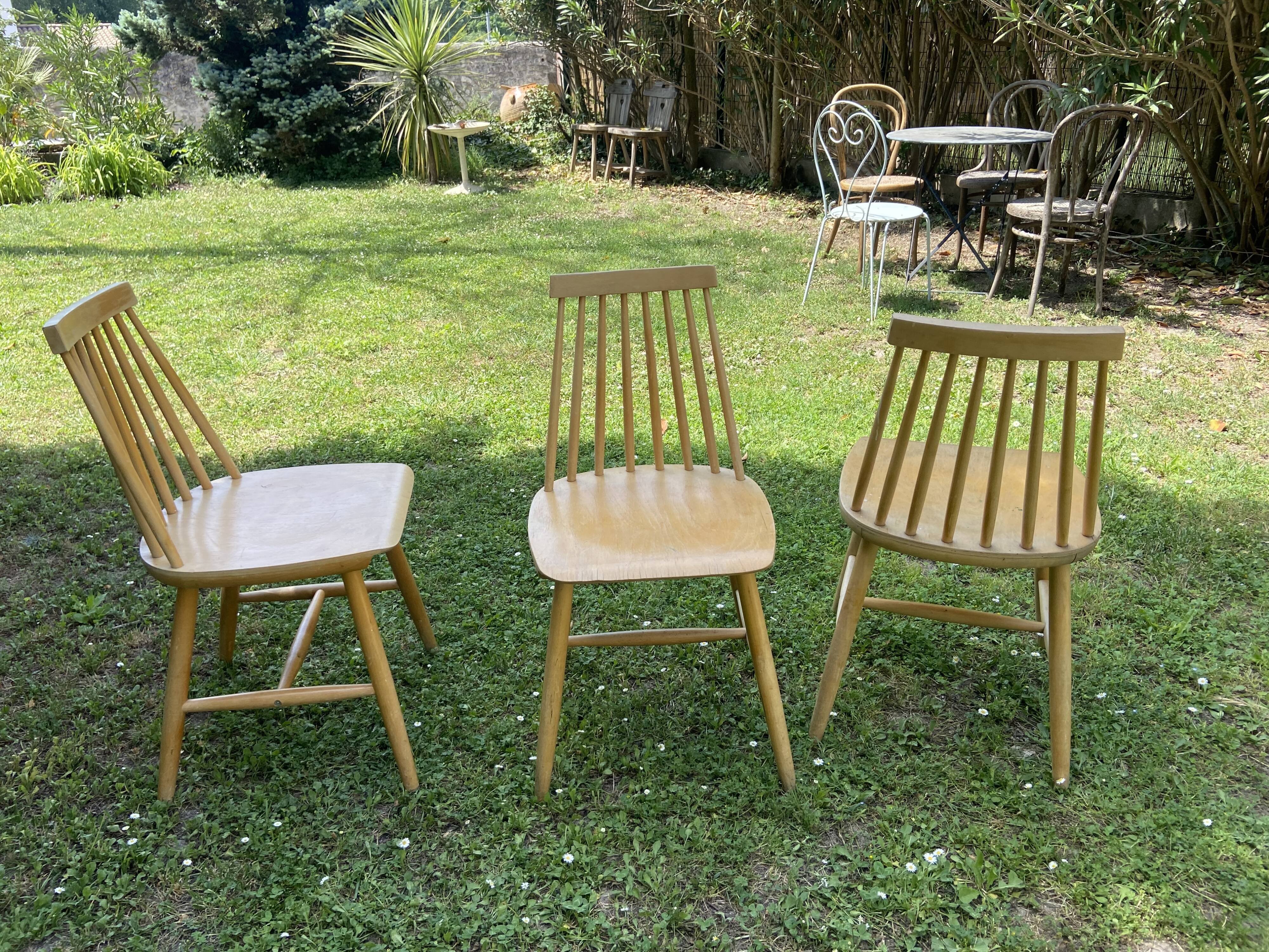 Trio of vintage Scandinavian chairs