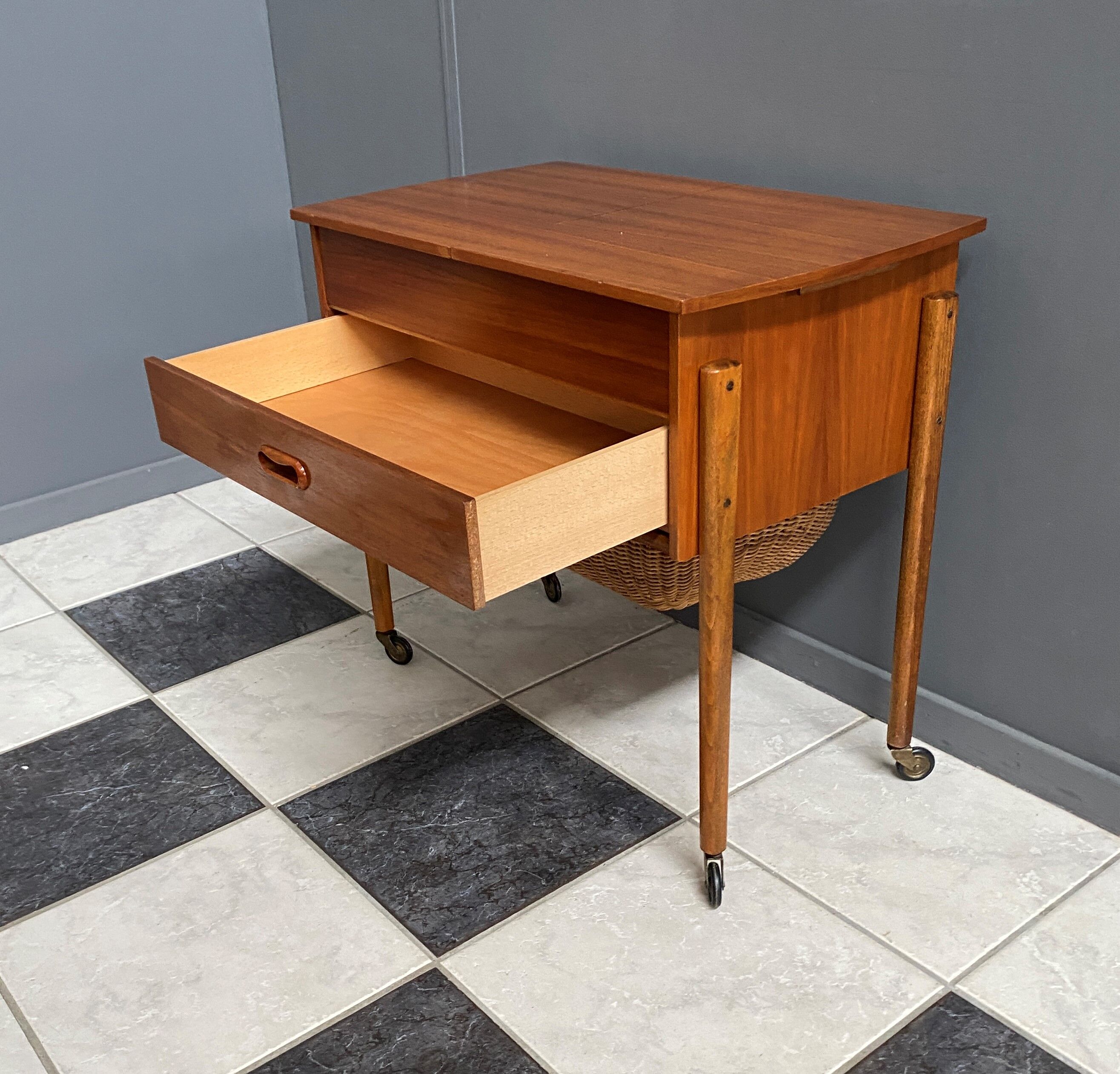 1960s sewing box table