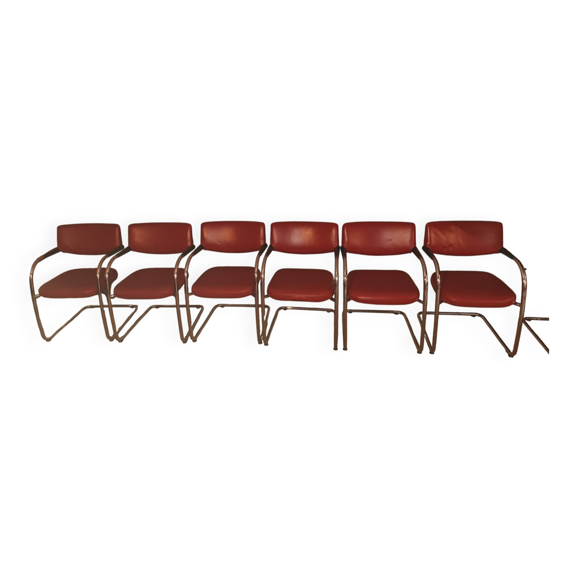 Vitra visasoft visavis - set of 6 red - citterio & glen oliver löw for vitra