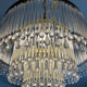 Waterfall chandelier in brass and tassels from the 60s and 70s