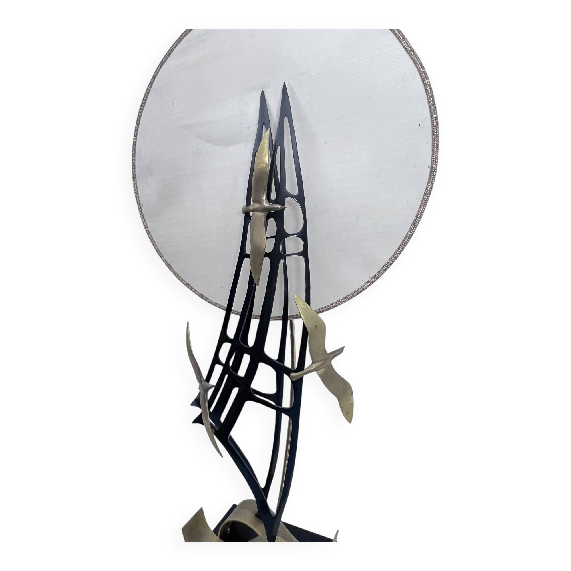 Lanciotto Galeotti, Midcentury Gold-Plated Italian Lamp by L'Originale, 197