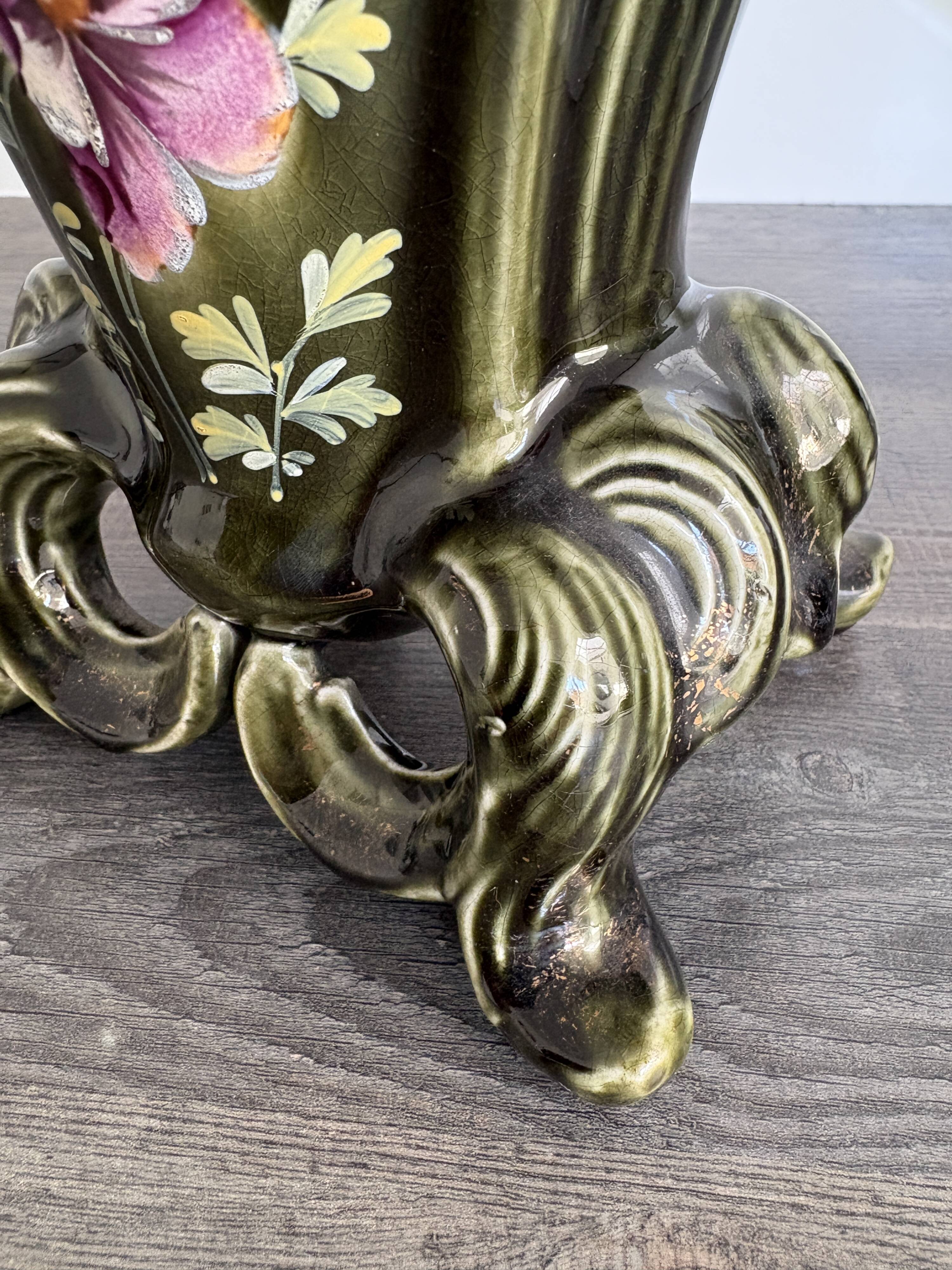 Antique glazed ceramic vase