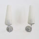 Pair of vintage metal wall sconces with glass tube 1970