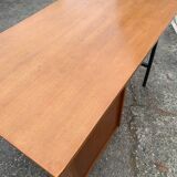 Vintage modernist desk in wood and metal