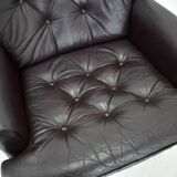 Design, Scandinavian, leather armchairs by Peem, 1970s, Finland