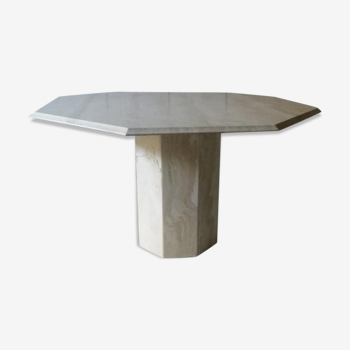 Table de salle à manger en travertin de Roche Bobois 1970s