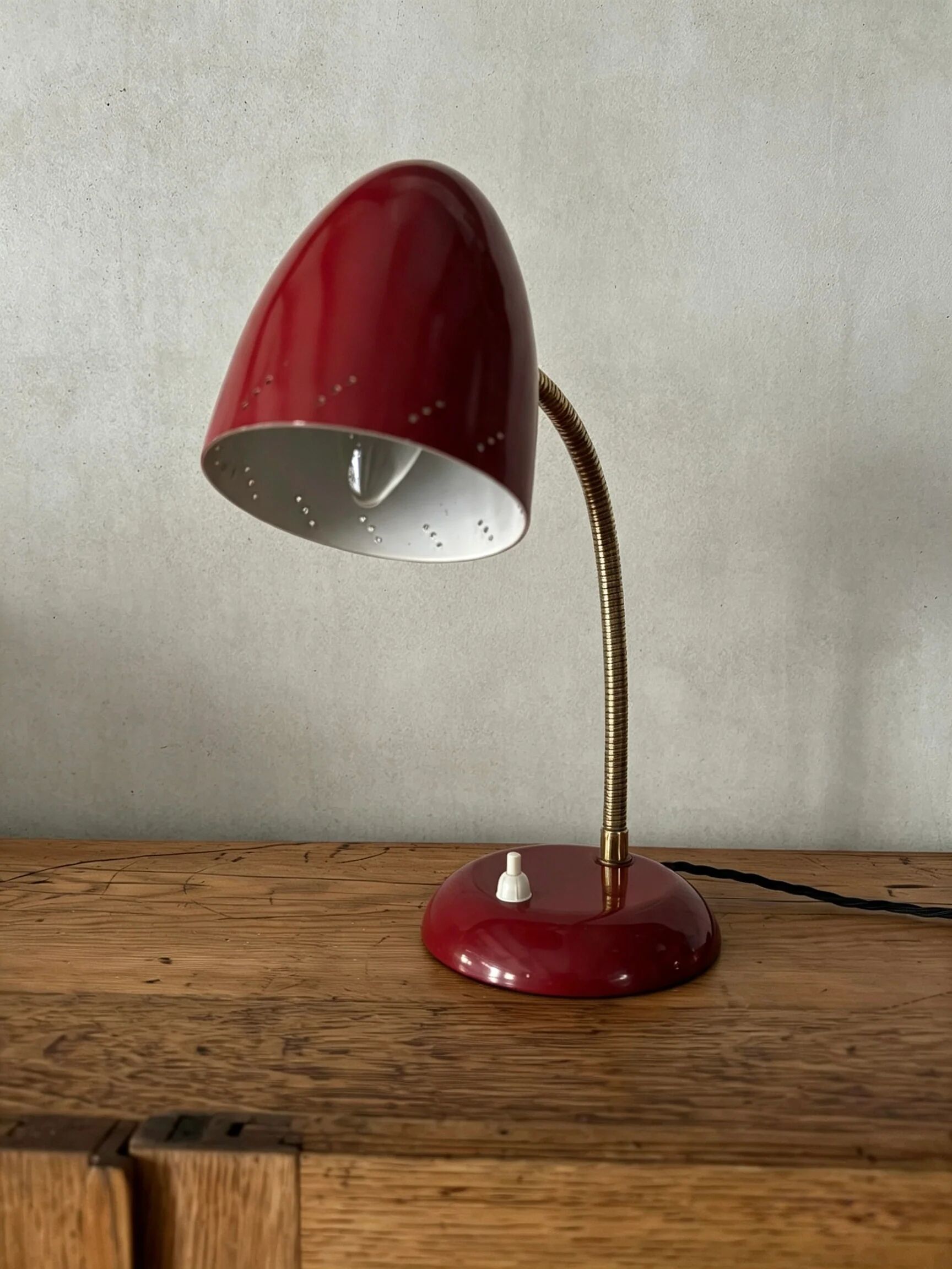 1960s Dutch gooseneck table lamp