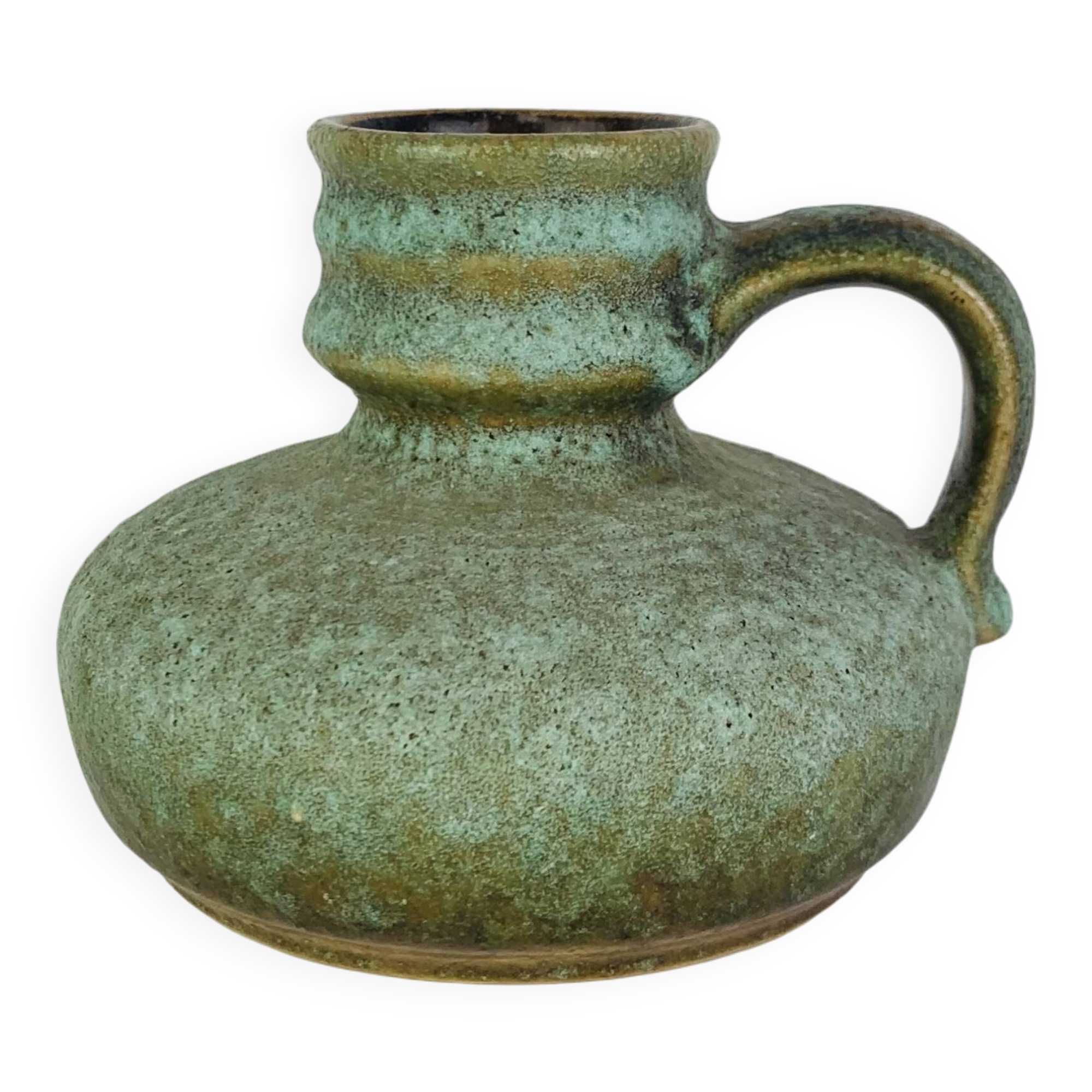 Vase céramique vert West Germany, Stein Keramik, années 60, vintage
