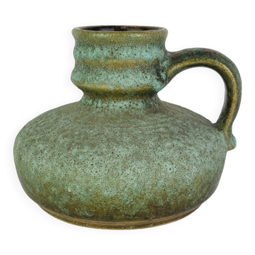 Green ceramic vase West Germany, Stein Keramik, 1960s, vintage