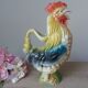 Vintage ceramic jug rooster – soft yellow and blue colours, vintage.