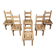 Vintage oak  brutalist dining chairs, 1960s