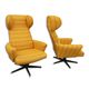 Pair of swivel chair zipper, produced by Drevotvar 1970's