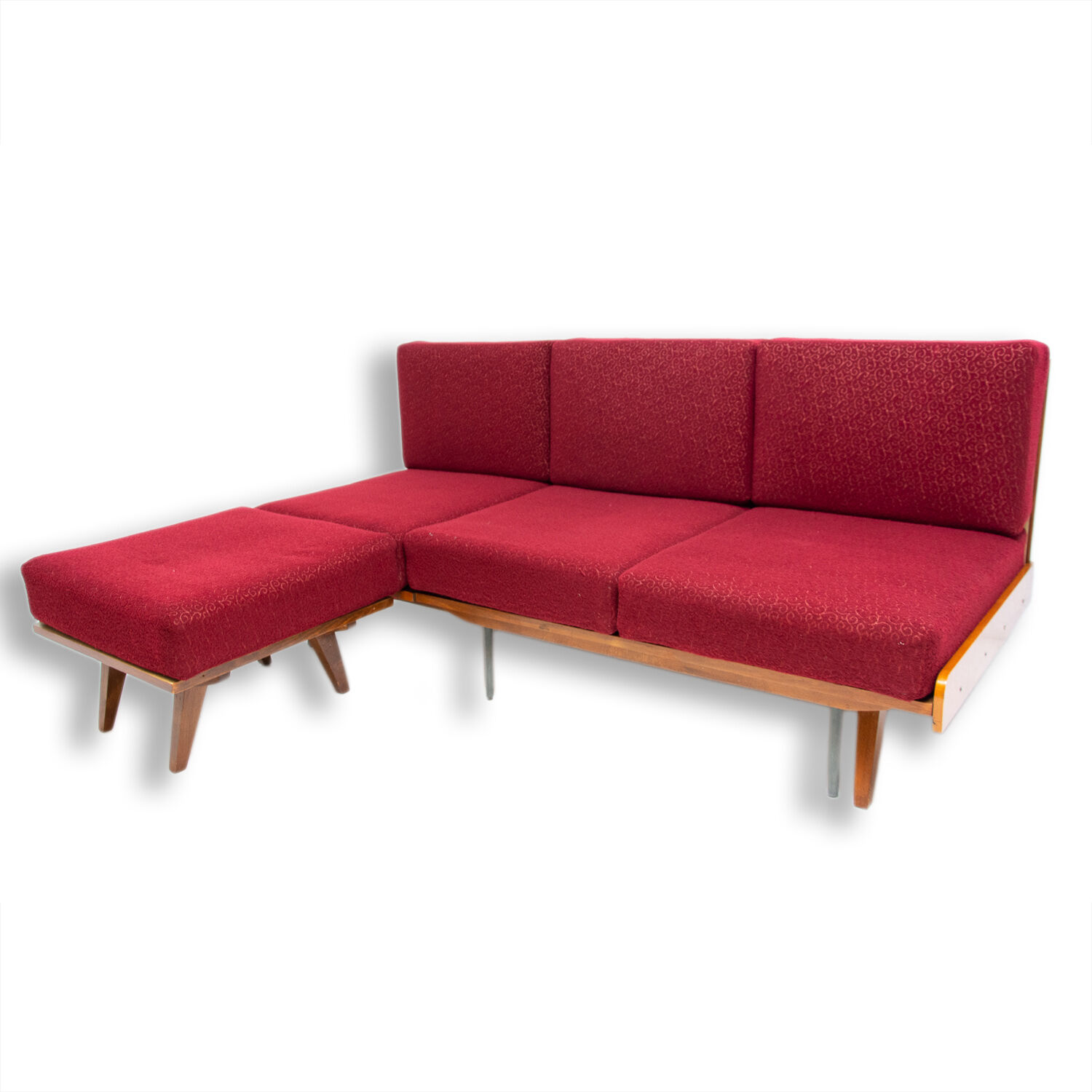 Mid century corner folding sofa by František Jirák For Tatra Nábytok, 1960
