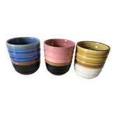 Ceramic cup trio