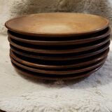 Ensemble de 7 assiettes en grès Vintage