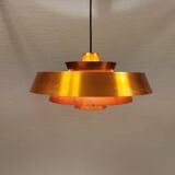 A mid-century Danish hanging lamp in copper by Jo Hammerborg for Fog & Mørup.