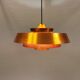 A mid-century Danish hanging lamp in copper by Jo Hammerborg for Fog & Mørup.