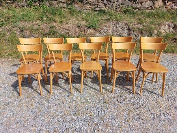 11 chaises bistrot vintage style Baumann
