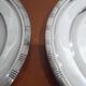 Very Pretty Set of 2 Round Silver-Plated Metal Dishes, Art Deco Orbrille