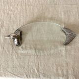 Foie gras serving dish duck glass and metal
